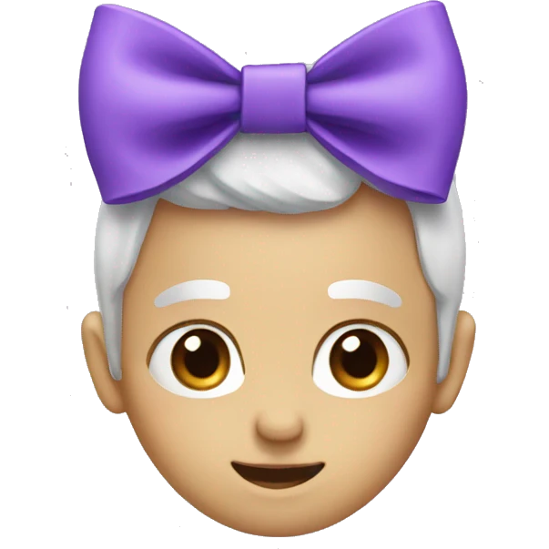 Purple bow  emoji