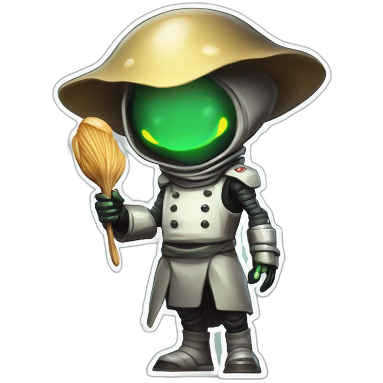 alien chef scifi roguelike rpg style inspired by slay the spire digital art emoji