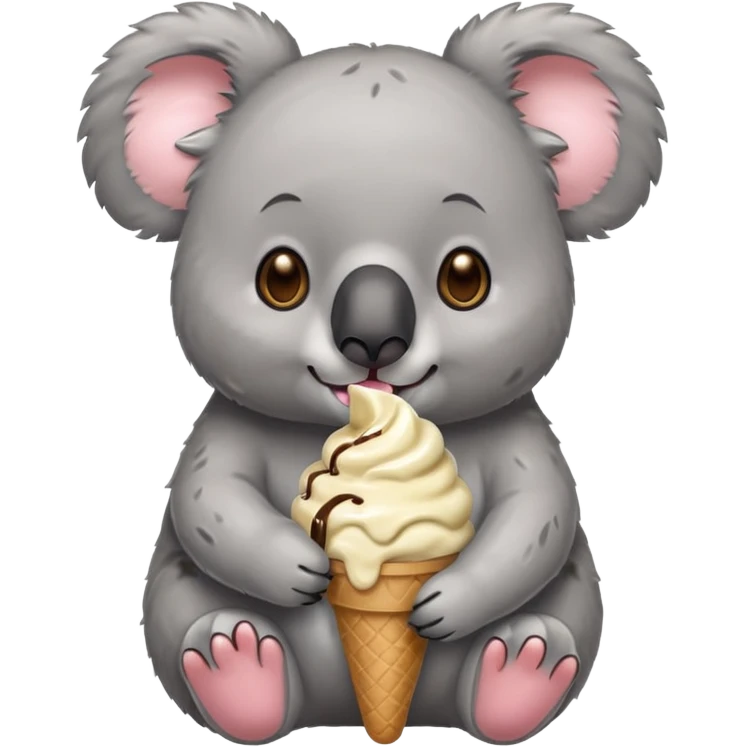 koala eating ice cream emoji