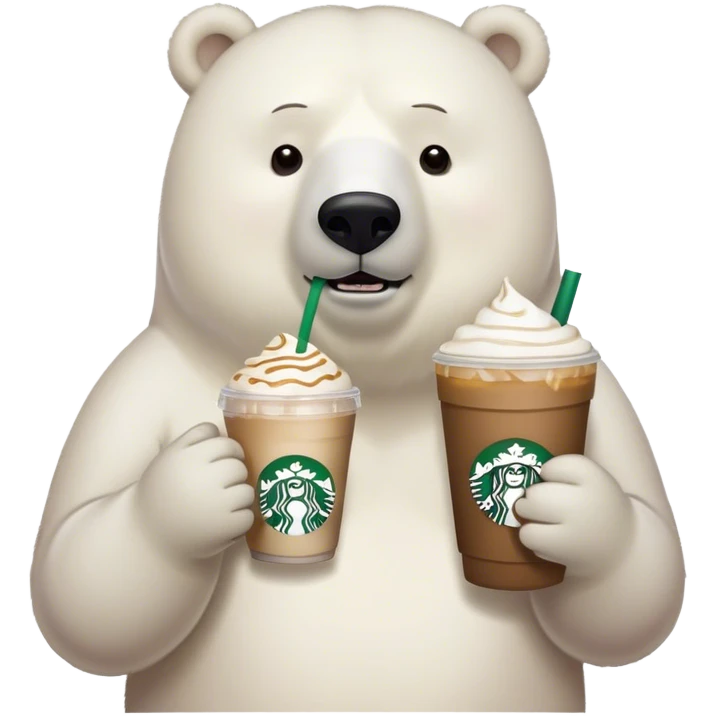 Ice bear drink Starbucks  emoji