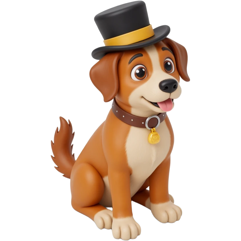 dog with tophat emoji