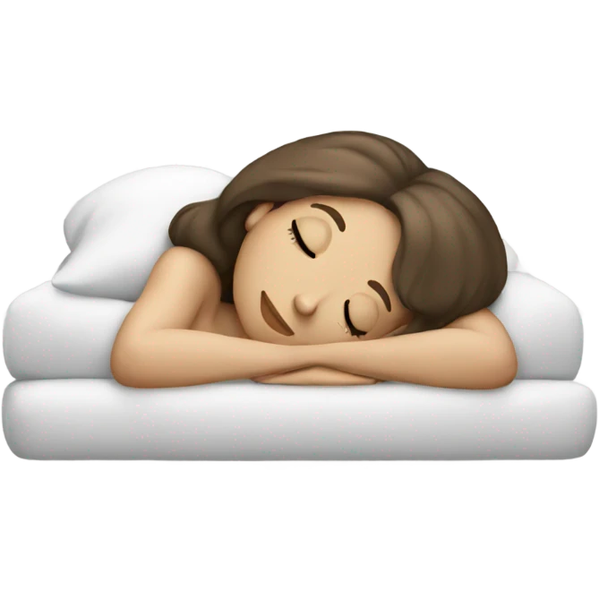 Pale Brunette napping emoji