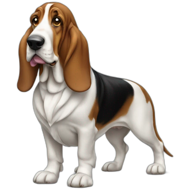 Dog basset hound full-height emoji