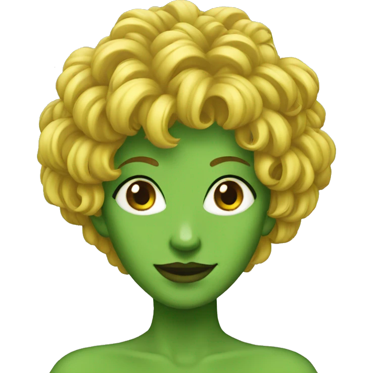 driade tree woman green hair emoji