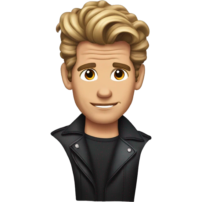 Jeff conaway grease with hair curled on forehead  emoji