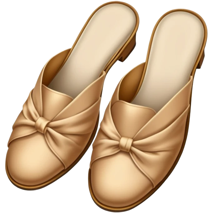 Light brown silk slippers and robe emoji