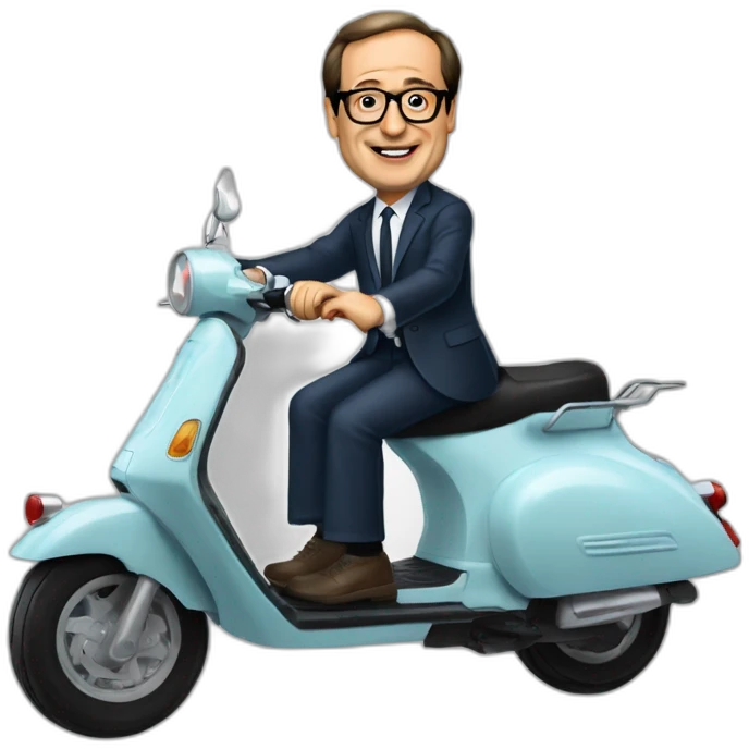 François Hollande sur scooter emoji