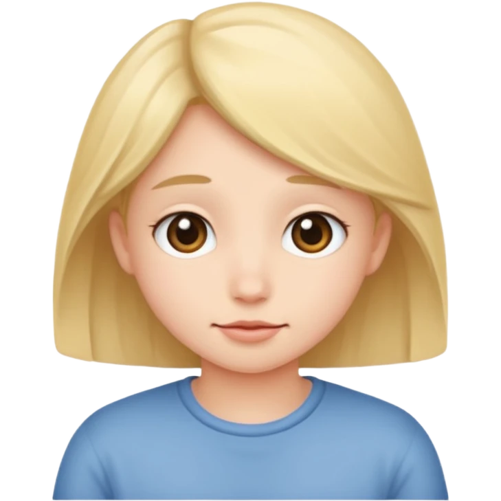 Cute shy emoji