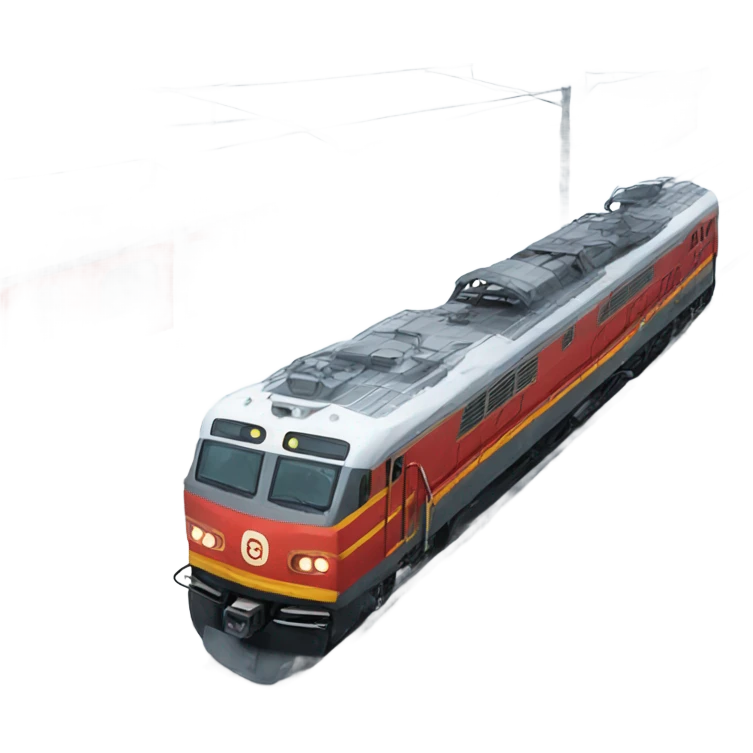 Train in snow emoji