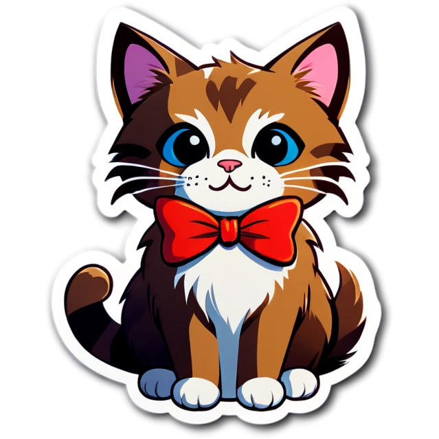 Cat with a bow emoji