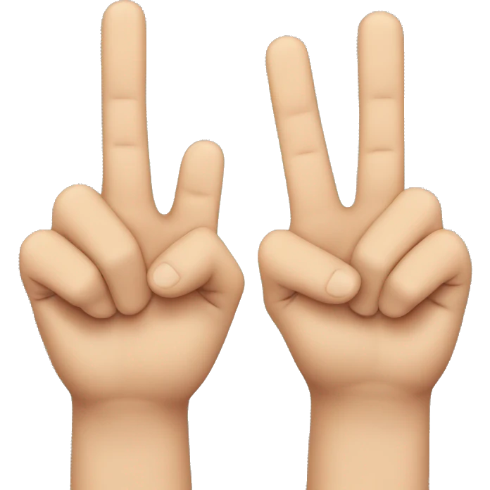 Two fingers pointing at each other but merging emoji