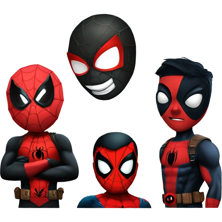 Spiderman con deadpool  emoji