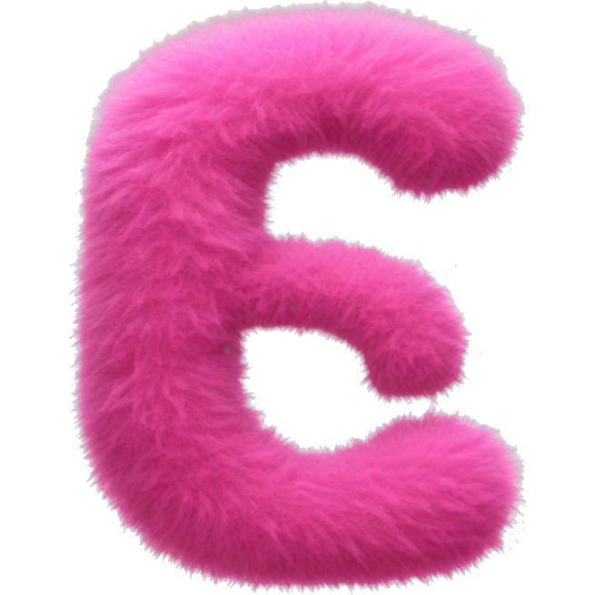Pink fuzzy Letter S emoji