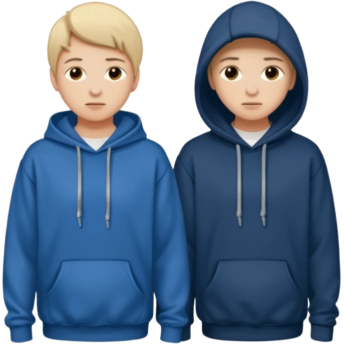 two teenager walking hiding emoji