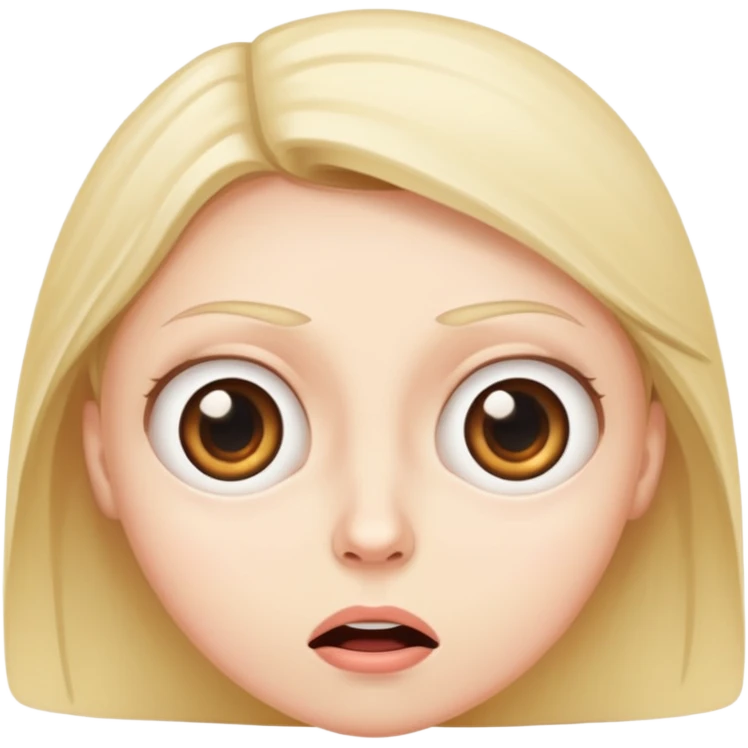 Wide eye gross snarky look emjoi emoji