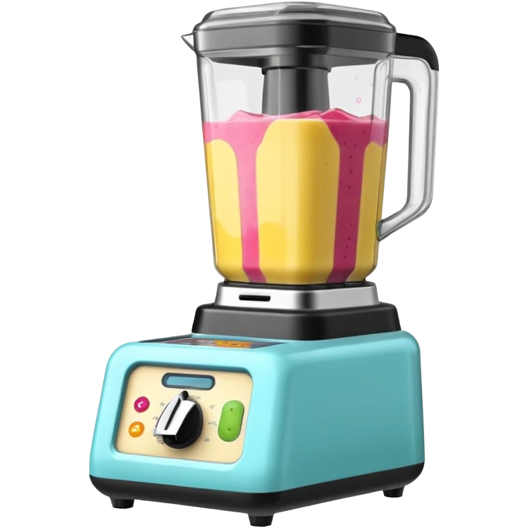 A SMOOTHIE MACHINE WITHOUT THE LID ON, THE SMOOTHIE SPLASHES OUT emoji