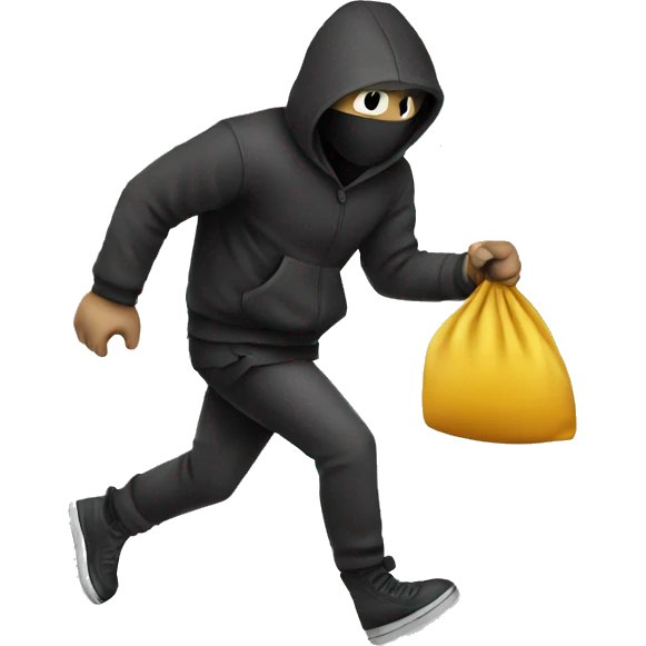 thief robbing a bag emoji