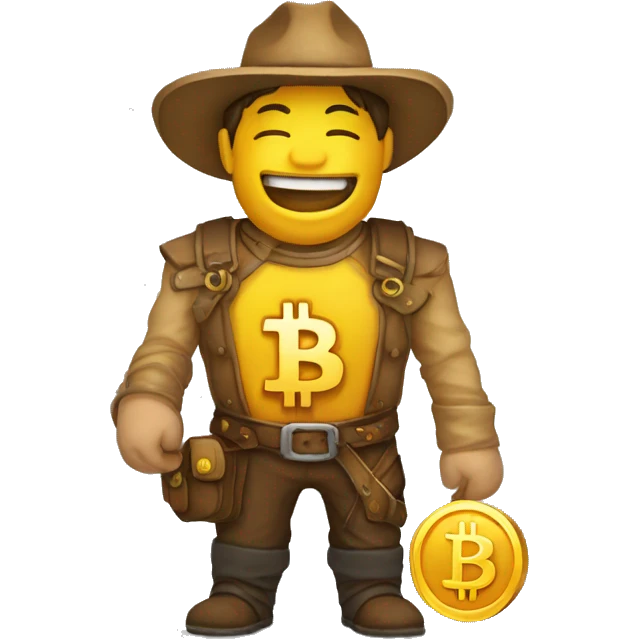 Minero de bitcoin muy feliz  emoji