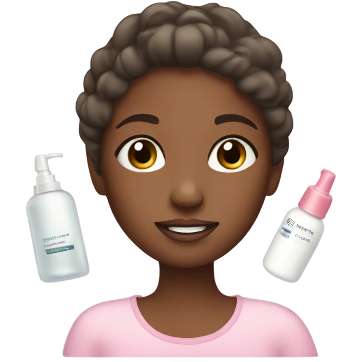 A girl doing her skincare routine emoji