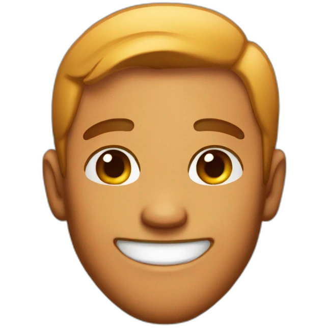 Mischievous tanned man smile emoji