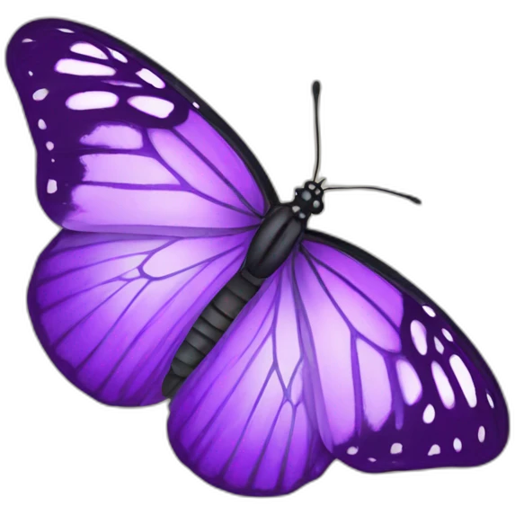 purple monarch butterfly emoji
