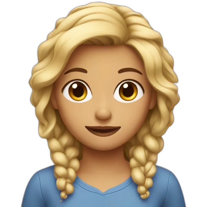 Une fille emoji