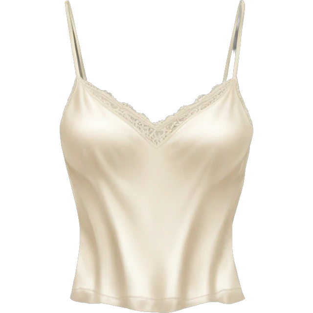 Cream silk camisole  emoji