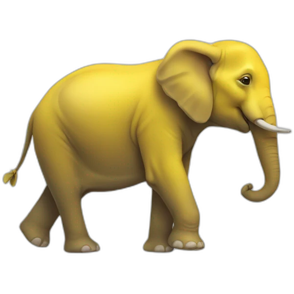 Yellow elephant emoji