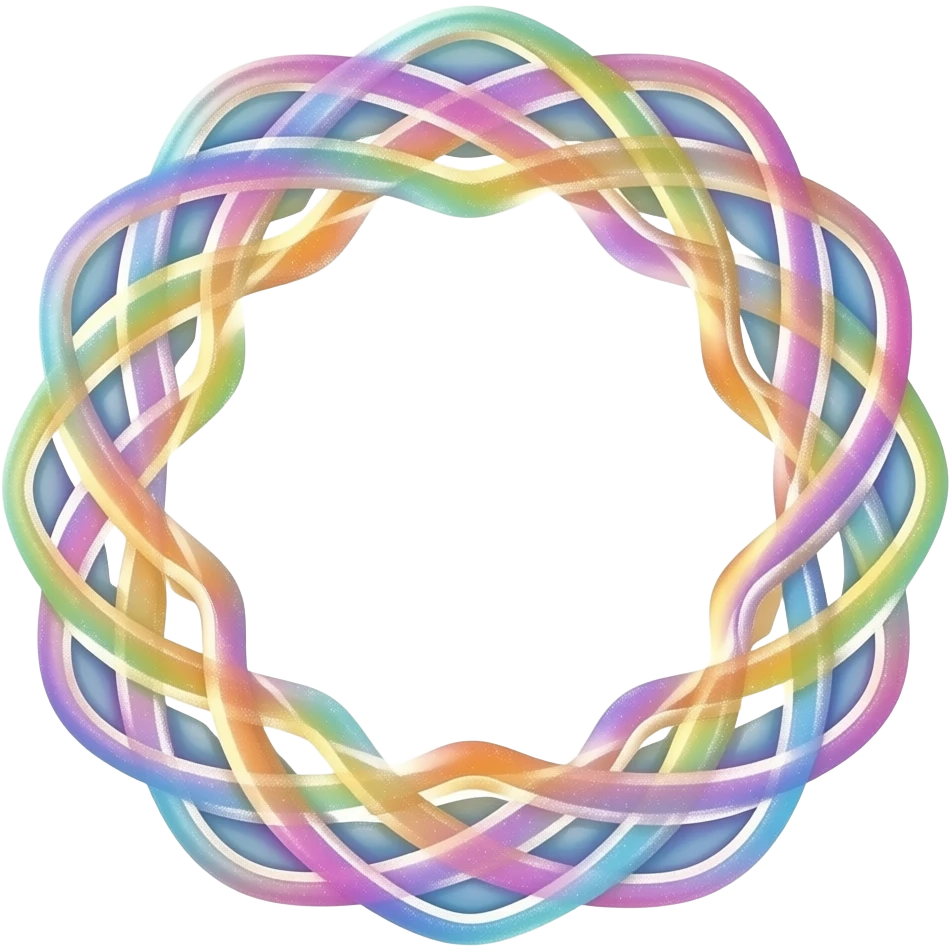 colourful gradient decorative line emoji