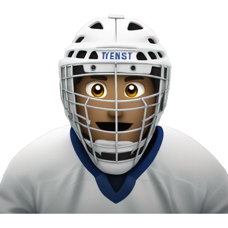 hockey player in caged mask emoji