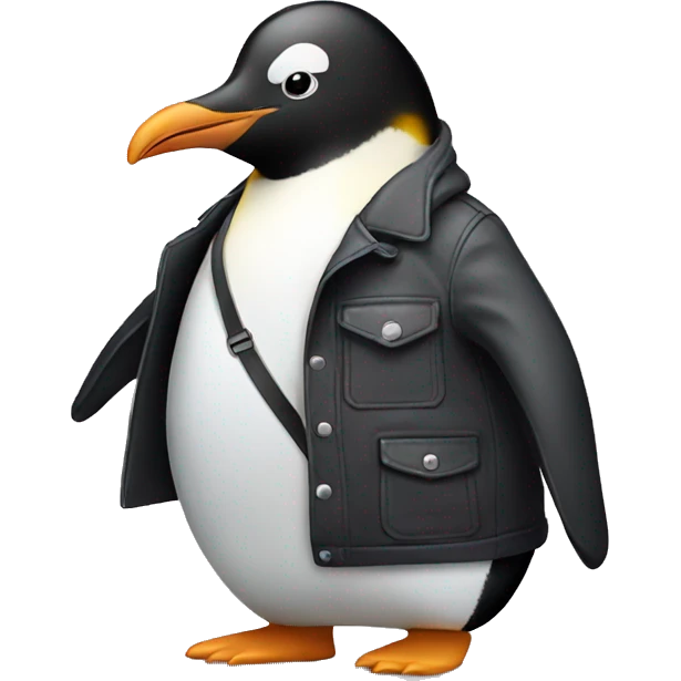 Penguin wearing a jacket emoji