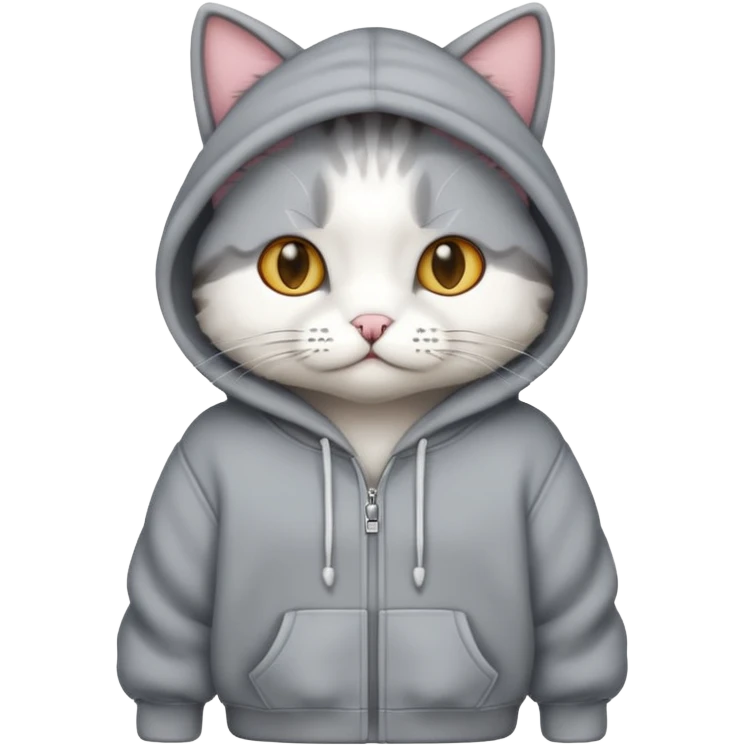 cat wearing hoodie emoji