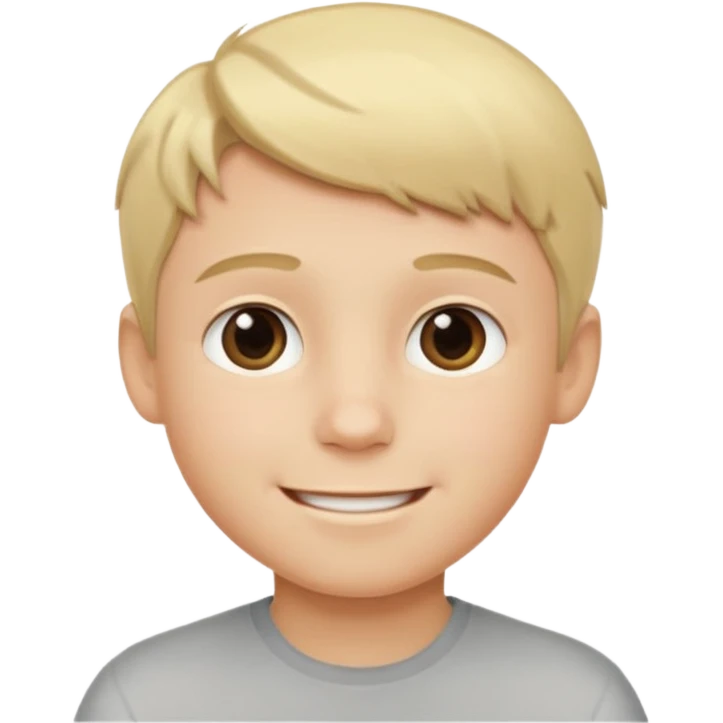 happy boy with short blonde hair emoji