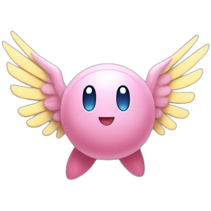 kirby with cyber wings emoji