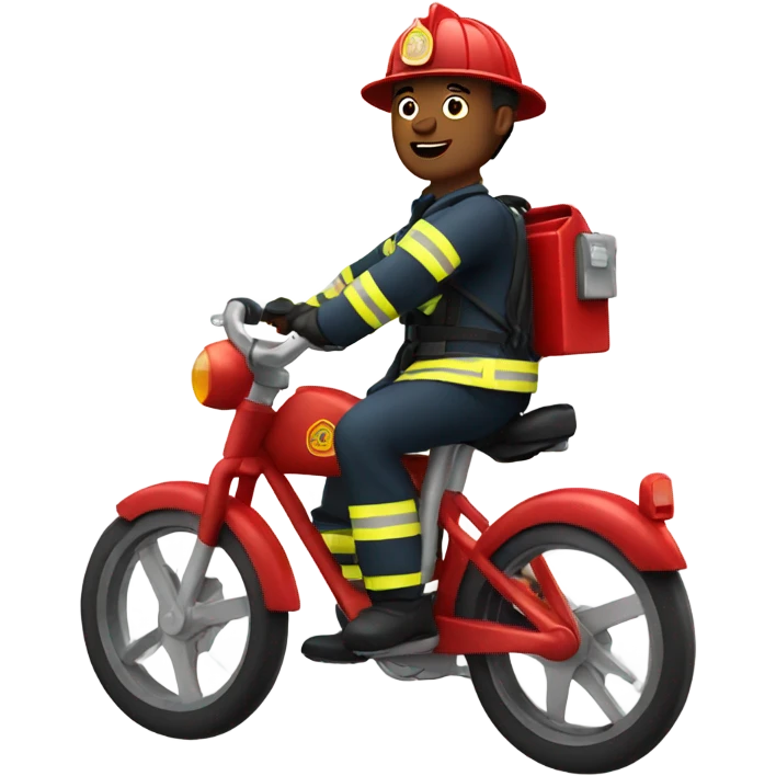 Fireman riding bike emoji