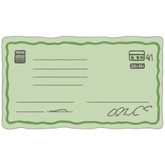 Bank check emoji