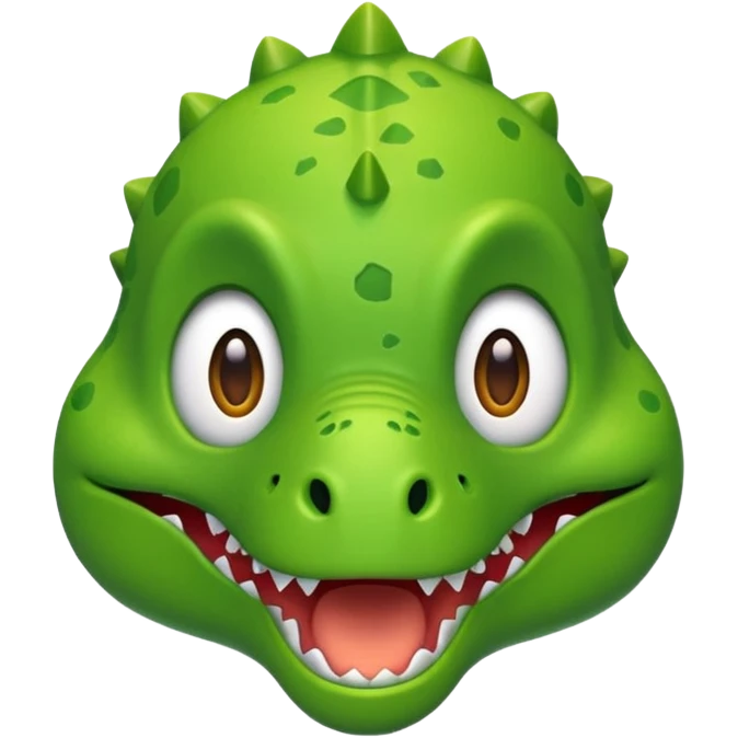 Every reaction of a dinosaur faced emoji emoji