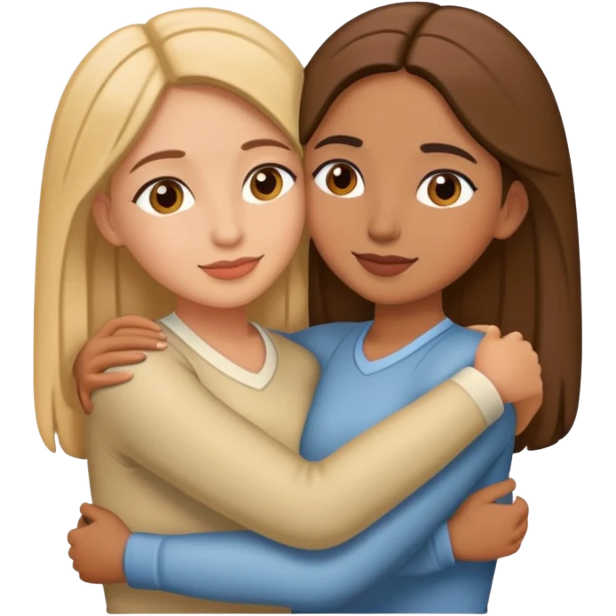 2 Amigas astetic abrasándose  emoji