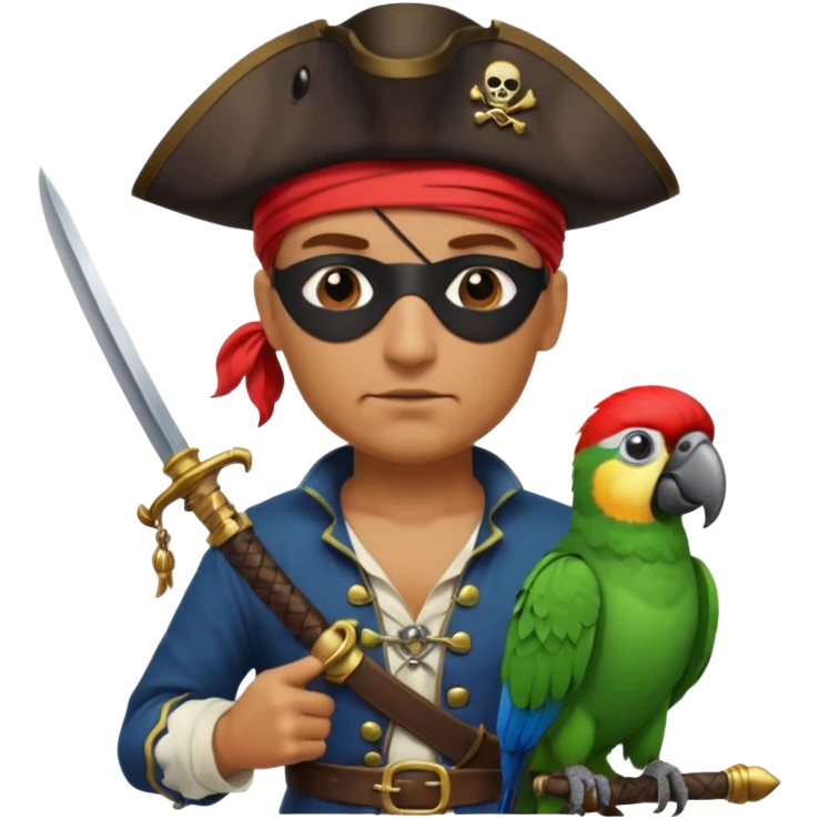 pirate and parrot emoji