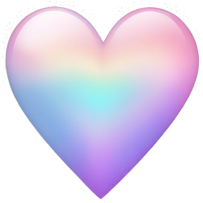 Pastel gradient heart crystal  emoji