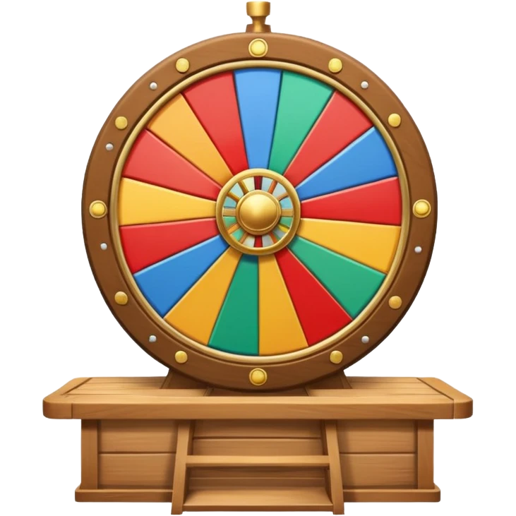 wheel of fortune, large, at booth emoji