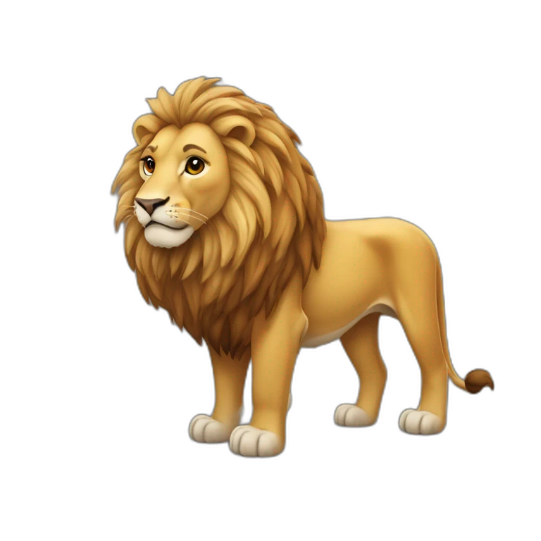 Lion sur fourmi emoji