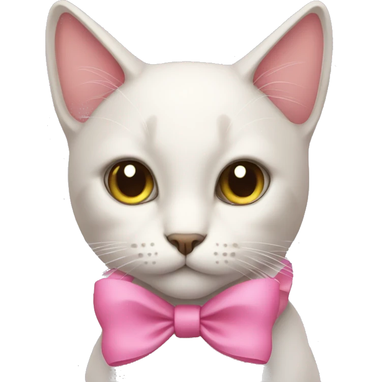 cat with pink bow  emoji