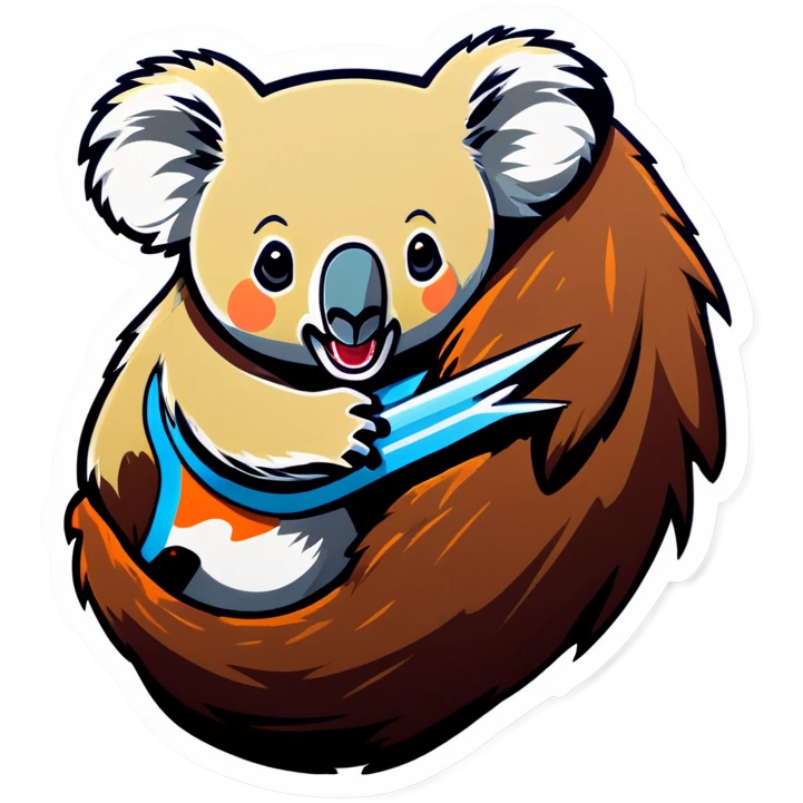 Koala mauling a grizzly emoji