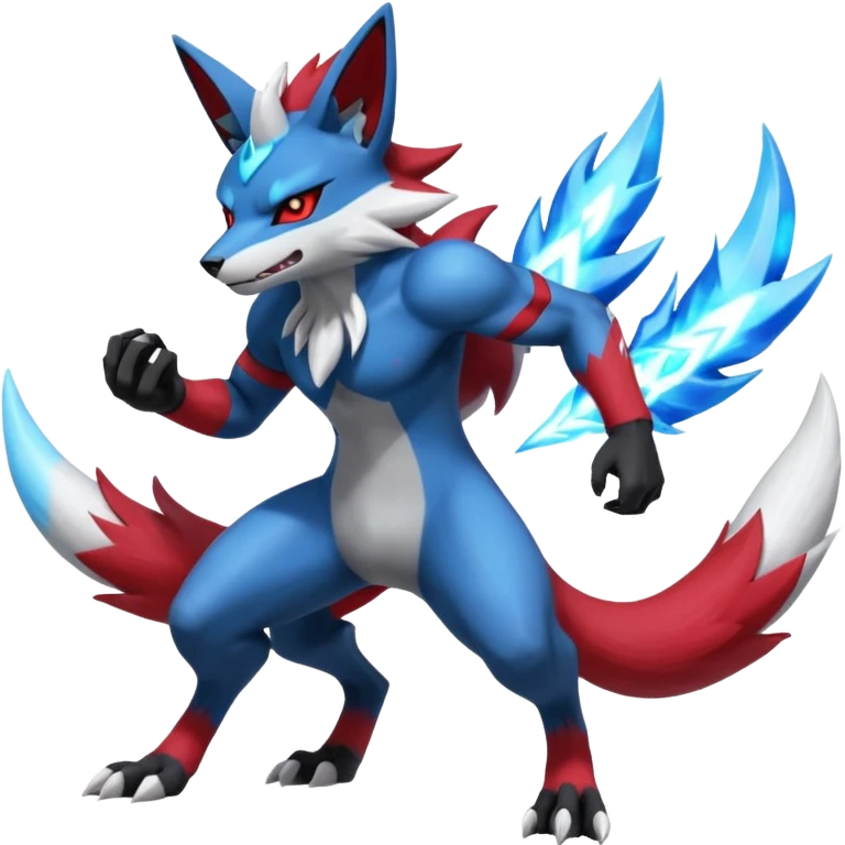 Lucario-Zoroark-Zangoose-Zeraora-Fakémon-hybrid-creature (full body)  emoji