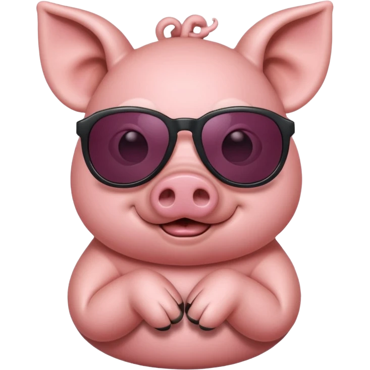 pig  with dunglasses emoji