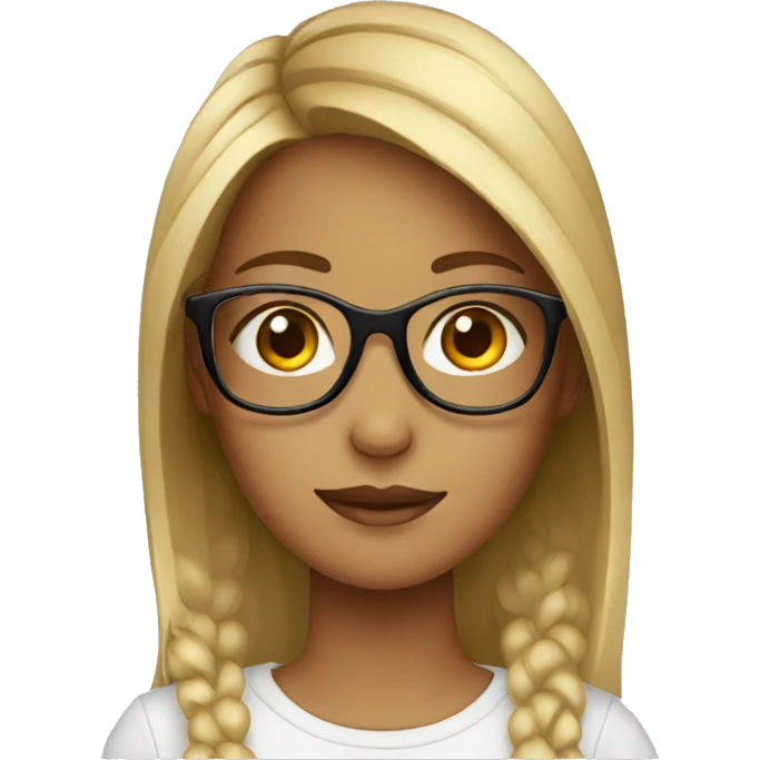Girl with glasses  emoji