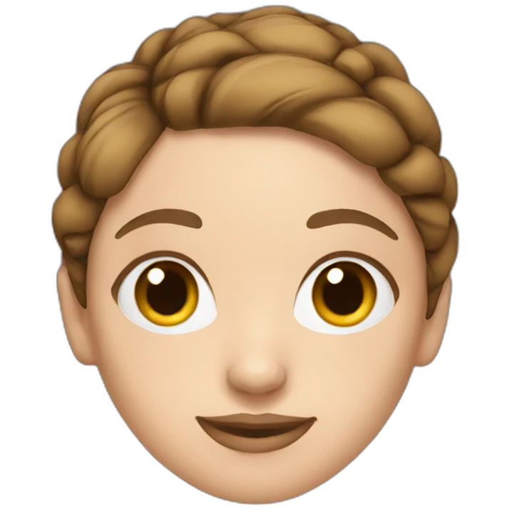 white women with brown hair tied in a bun with documents emoji