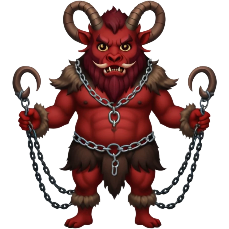Christmas Krampus full body emoji