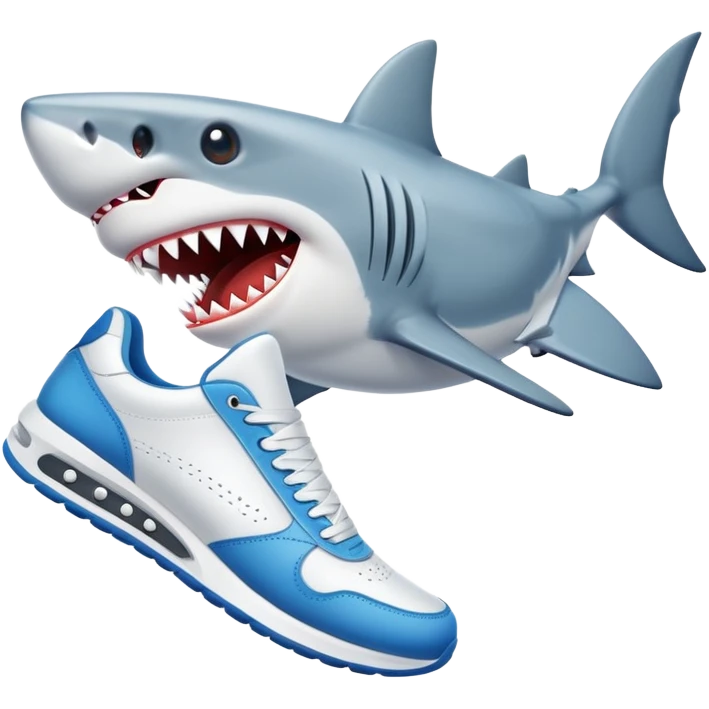 Shark in sneakers emoji